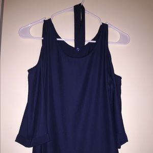 Silk navy blue shirt